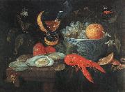 KESSEL, Jan van Still Life with Fruit and Shellfish szh oil painting on canvas